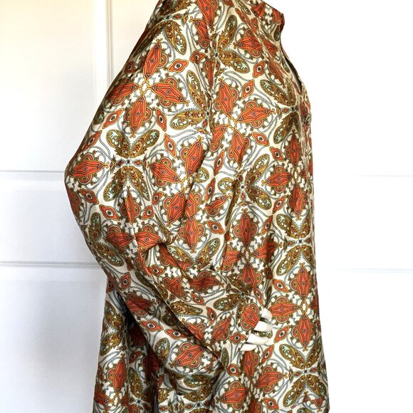 NEW CHICO'S SILK MULTICOLOR PAISLEY PRINT TUNIC BLOUSE SIZE: 22 - Picture 4 of 7